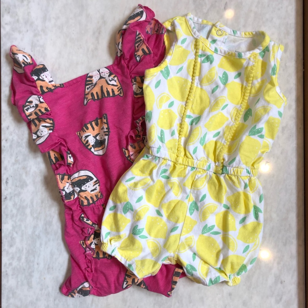 Patterned romper bundle 12mo